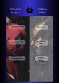 Deadpool vs Wolverine Metal Wall Posters | Premium, Waterproof & Magnet-Mounted Art