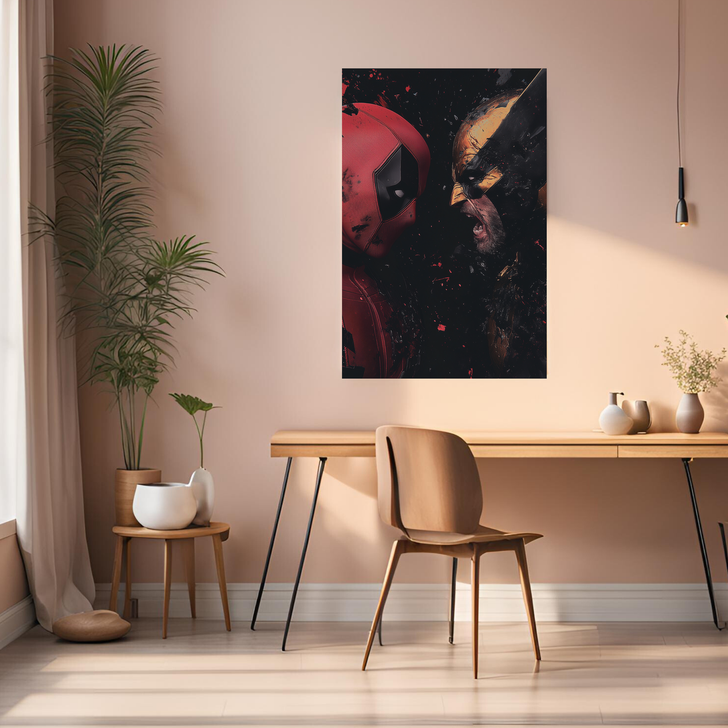 Deadpool vs Wolverine Metal Wall Posters | Premium, Waterproof & Magnet-Mounted Art