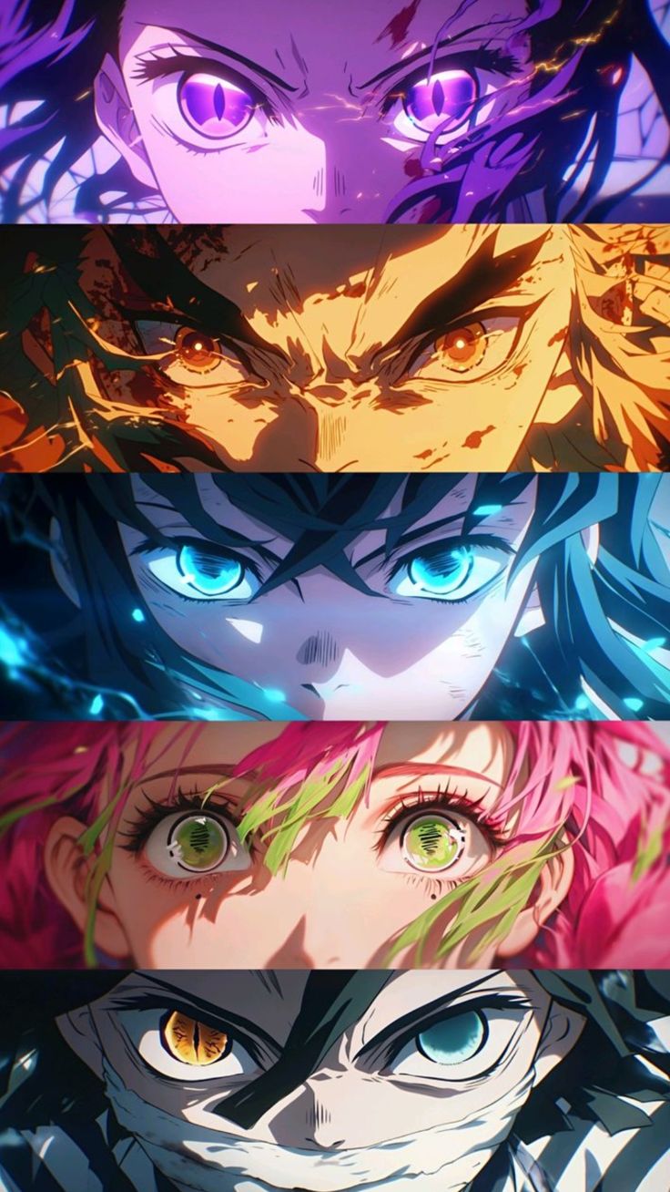 Demon Slayer Hashiras Eyes Metal Posters | Premium, Waterproof & Magnet-Mounted Art