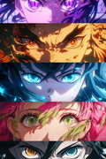 Demon Slayer Hashiras Eyes Metal Posters | Premium, Waterproof & Magnet-Mounted Art