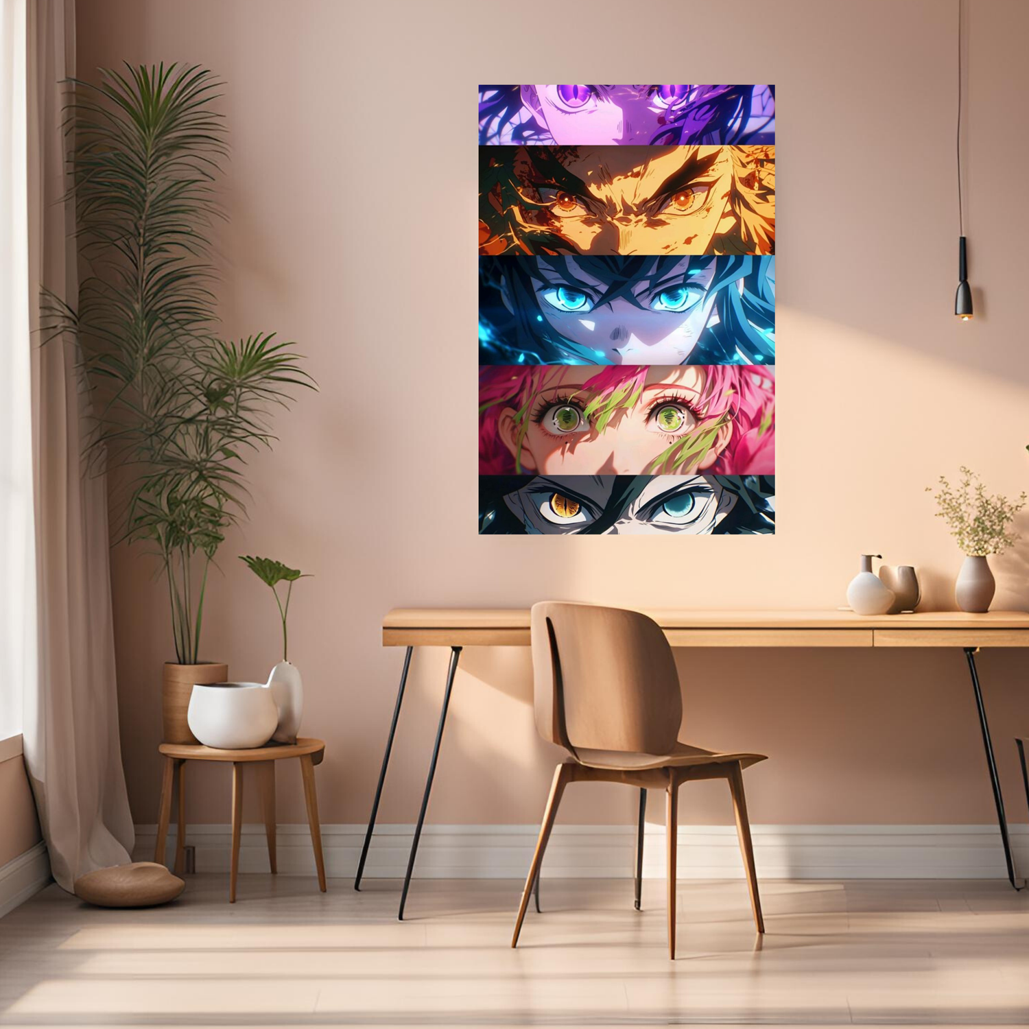 Demon Slayer Hashiras Eyes Metal Posters | Premium, Waterproof & Magnet-Mounted Art
