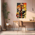 Demon Slayer Kyōjurō Rengoku Ilustration Metal Posters | Premium, Waterproof & Magnet-Mounted Art
