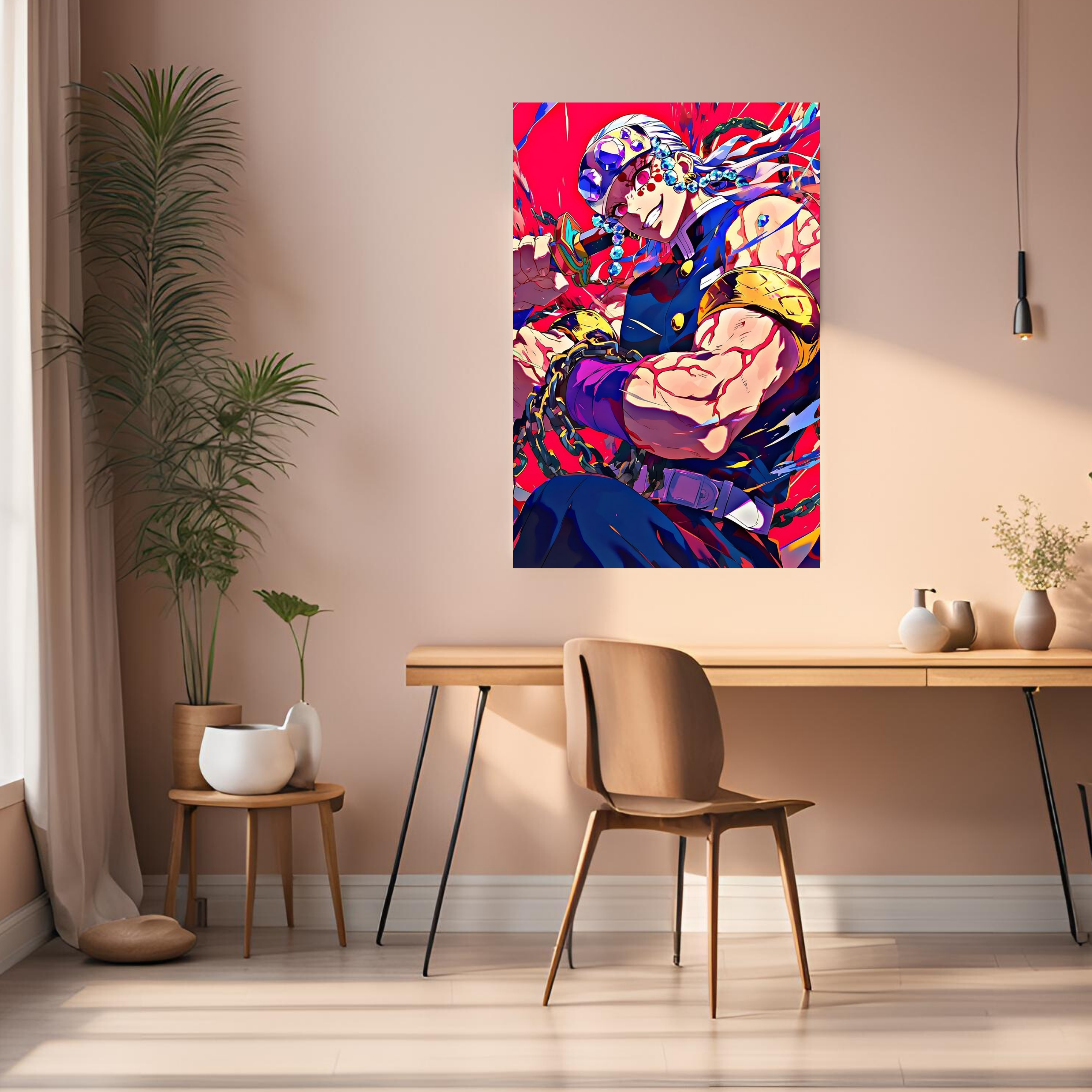 Tengen from Demon Slayer Metal Wall Poster | Premium, Waterproof & Magnet-Mounted Art