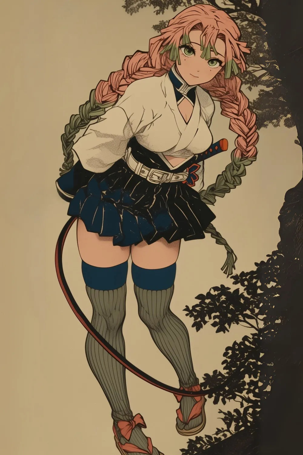 Demon Slayer Mitsuri Kanroji Metal Posters | Premium, Waterproof & Magnet-Mounted Art