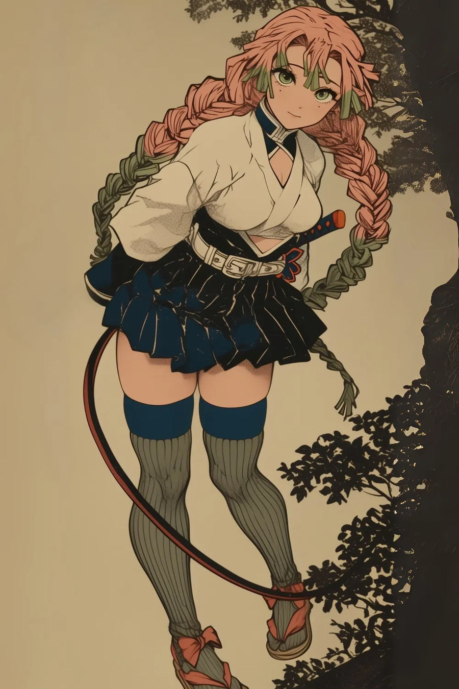 Demon Slayer Mitsuri Kanroji Metal Posters | Premium, Waterproof & Magnet-Mounted Art