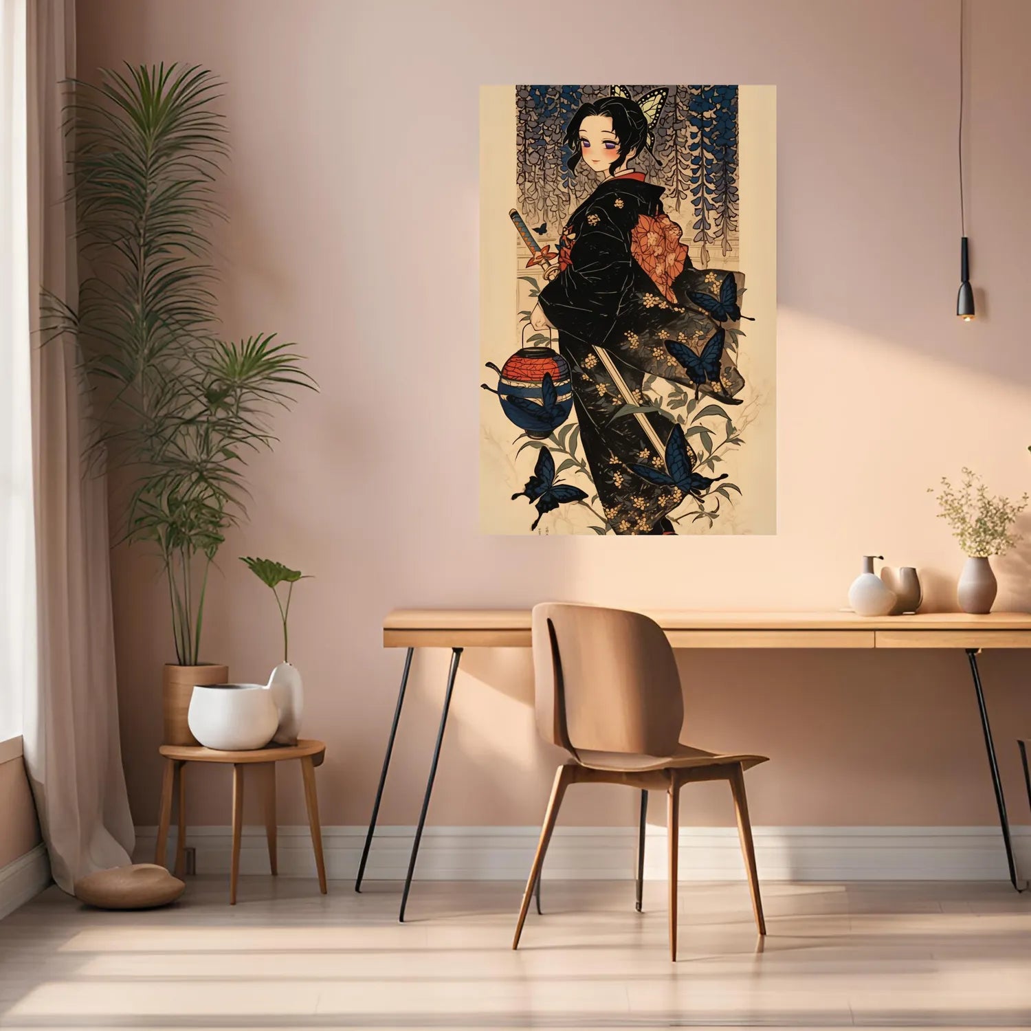 Demon Slayer Shinobu Kocho Poster Metal Posters | Premium, Waterproof & Magnet-Mounted Art