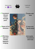 Demon Slayer Tanjiro and Nezuko Metal Posters | Premium, Waterproof & Magnet-Mounted Art