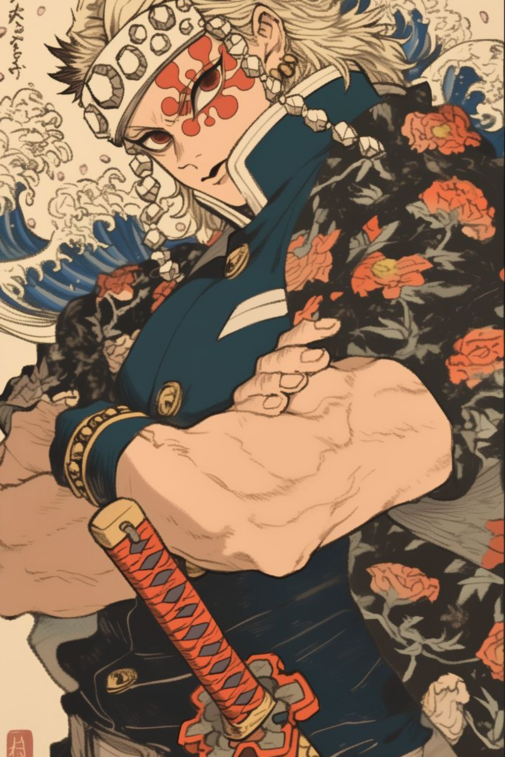 Demon Slayer Tengen Uzui Metal Posters | Premium, Waterproof & Magnet-Mounted Art