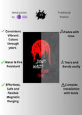 Don_t Waste Your Time Motivational Metal Posters | Premium, Waterproof & Magnet-Mounted Art