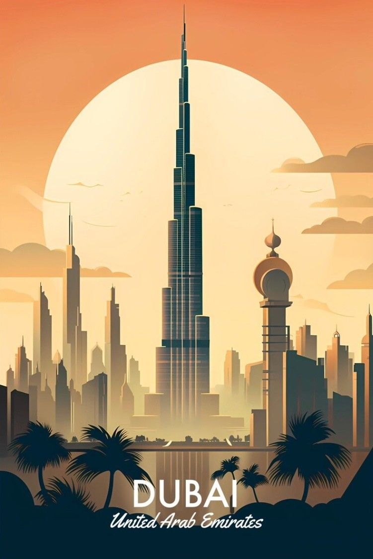 Dubai UAE Metal Posters | Premium, Waterproof & Magnet-Mounted Art