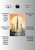 Dubai UAE Metal Posters | Premium, Waterproof & Magnet-Mounted Art