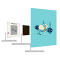 Egg in Gym Funny Metal Posters | Premium, Waterproof & Magnet-Mounted Art