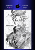 Elf Prince Illustration Metal Wall Posters | Premium, Waterproof & Magnet-Mounted Art