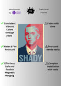 Eminem Slim Shady Metal Wall Posters | Premium, Waterproof & Magnet-Mounted Art