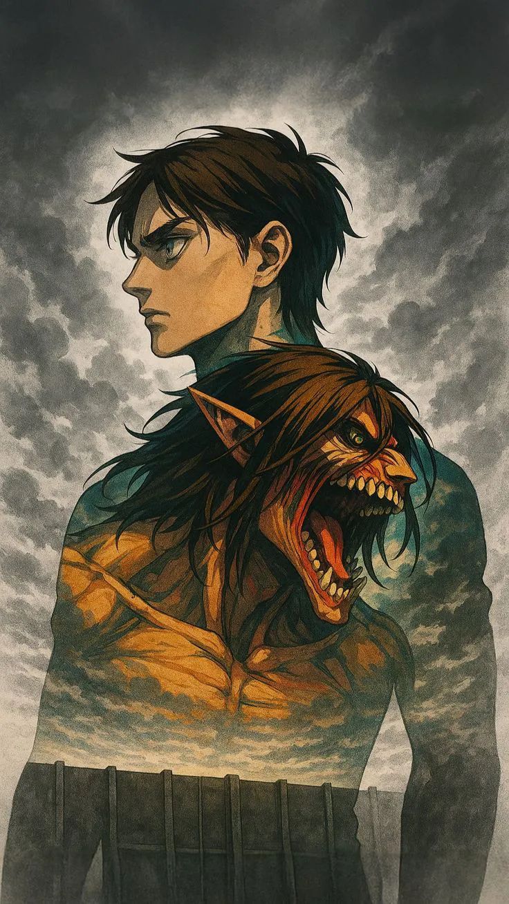 Eren Yeager & Attack Titan Metal Posters | Premium, Waterproof & Magnet-Mounted Art