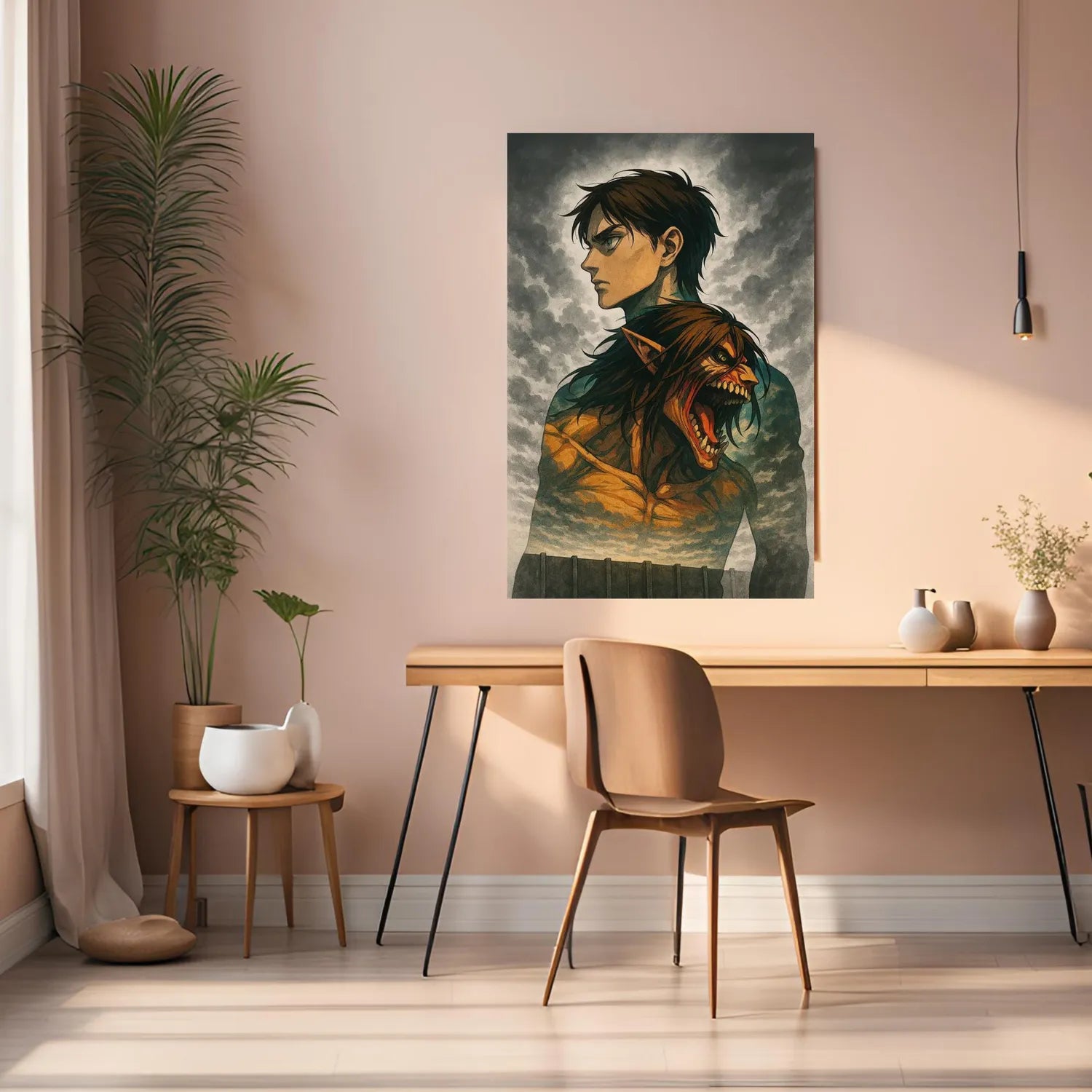 Eren Yeager & Attack Titan Metal Posters | Premium, Waterproof & Magnet-Mounted Art