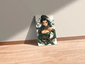Female Warrior of Green Nature Metal Wall Posters | Premium, Waterproof & Magnet-Mounted Art