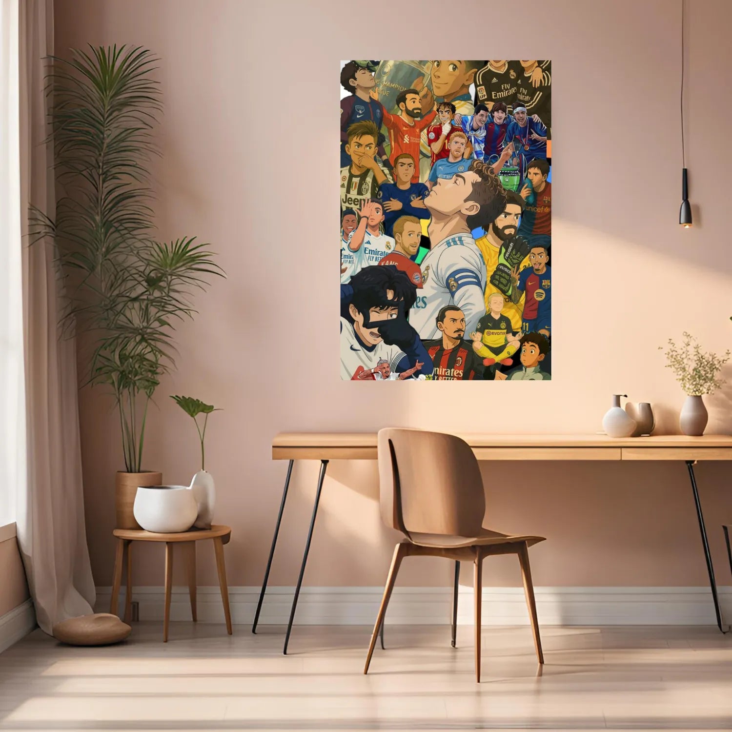 Football Heroes Anime style Metal Posters | Premium, Waterproof & Magnet-Mounted Art