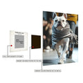 French Bulldog with Scarf Metal Wall Posters | Premium, Waterproof & Magnet-Mounted Art