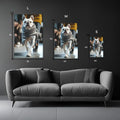 French Bulldog with Scarf Metal Wall Posters | Premium, Waterproof & Magnet-Mounted Art