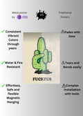Fucktus Metal Posters | Premium, Waterproof & Magnet-Mounted Art