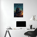 Geralt The Witcher Metal Wall Posters | Premium, Waterproof & Magnet-Mounted Art