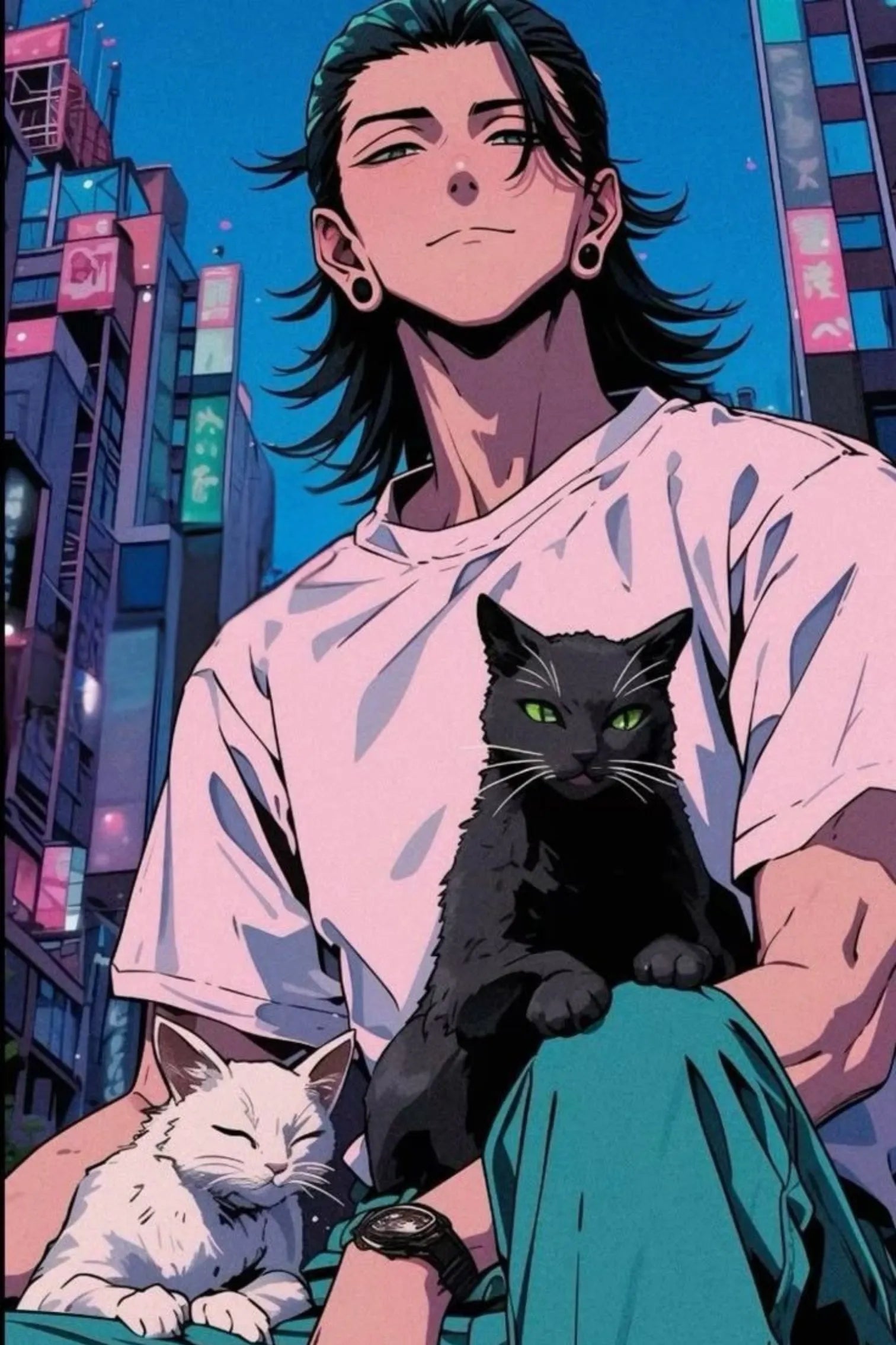 Geto Suguru modern look Metal Posters | Premium, Waterproof & Magnet-Mounted Art