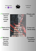 Ghost Motivational Metal Posters | Premium, Waterproof & Magnet-Mounted Art