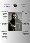 Ghost Wanted Metal Posters | Premium, Waterproof & Magnet-Mounted Art