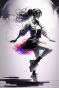 Girl Dance in Harmony Metal Wall Posters | Premium, Waterproof & Magnet-Mounted Art