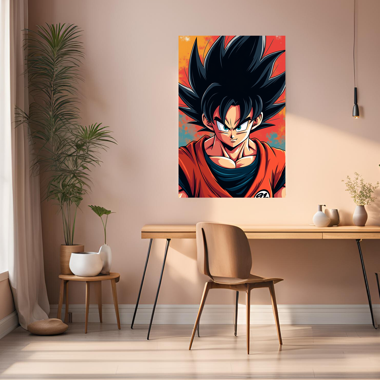 Goku Head Metal Wall Posters | Premium, Waterproof & Magnet-Mounted Art