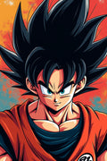 Goku Head Metal Wall Posters | Premium, Waterproof & Magnet-Mounted Art