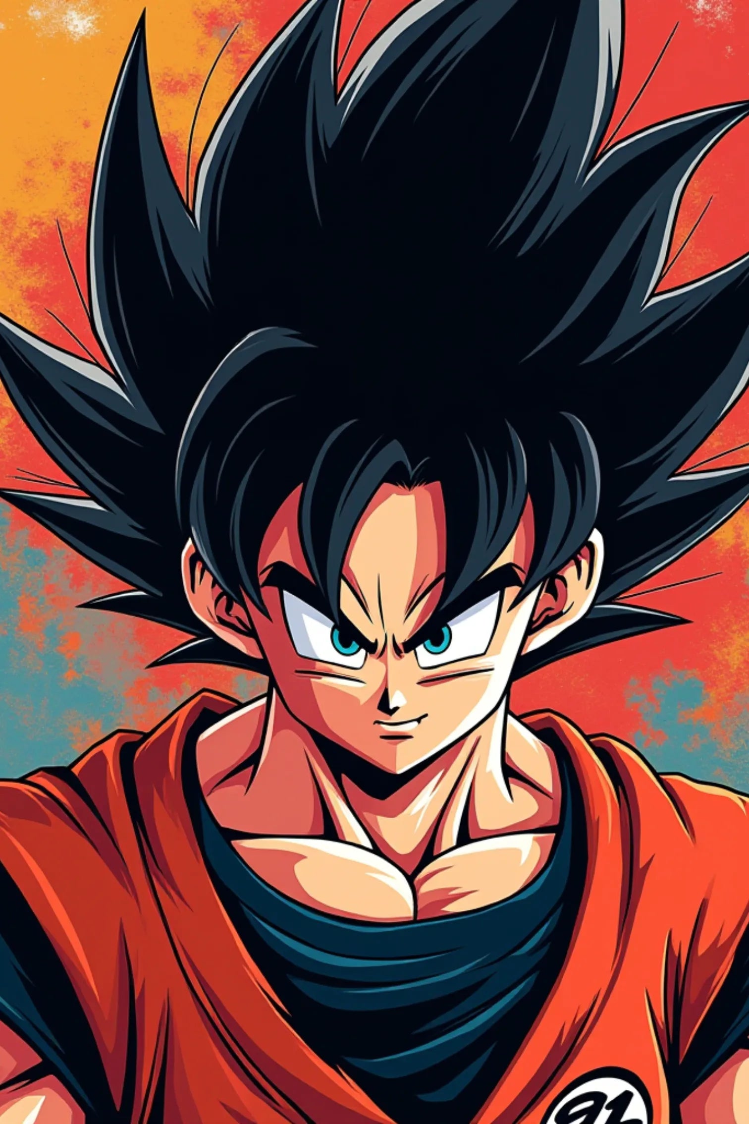 Goku Head Metal Wall Posters | Premium, Waterproof & Magnet-Mounted Art