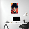 Goku Head Metal Wall Posters | Premium, Waterproof & Magnet-Mounted Art