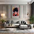 Goku Head Metal Wall Posters | Premium, Waterproof & Magnet-Mounted Art