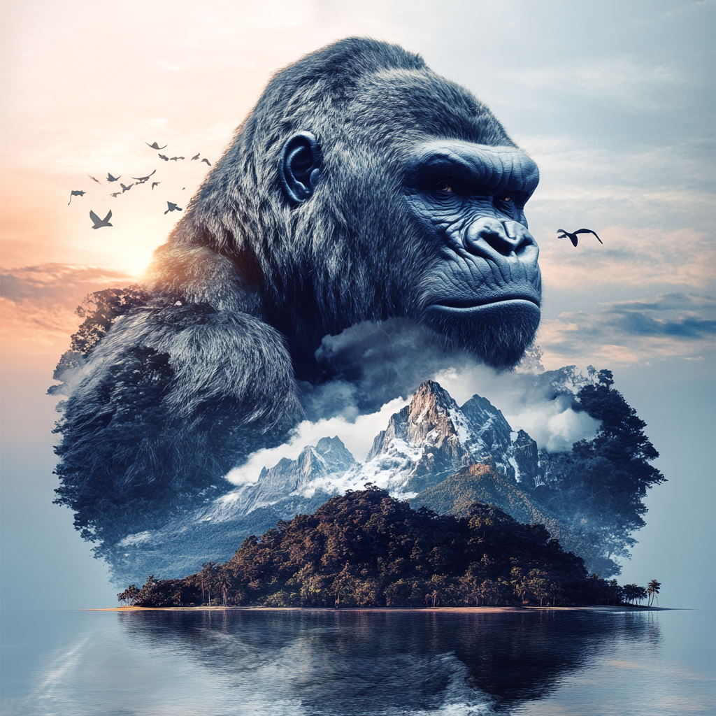 Gorilla and Nature Metal Wall Posters | Premium, Waterproof & Magnet-Mounted Art