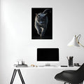 Grey Cat Metal Wall Posters | Premium, Waterproof & Magnet-Mounted Art