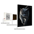 Grey Cat Metal Wall Posters | Premium, Waterproof & Magnet-Mounted Art
