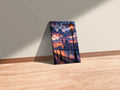 High Quality City in the Sunset  Metal Posters | Premium, Waterproof & Magnet-Mounted Art