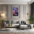High Quality City in the Sunset  Metal Posters | Premium, Waterproof & Magnet-Mounted Art