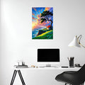High Quality House by the Sea artwork Metal Posters | Premium, Waterproof & Magnet-Mounted Art