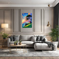 High Quality House by the Sea artwork Metal Posters | Premium, Waterproof & Magnet-Mounted Art