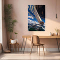High quality Ship in the Sea Metal Posters | Premium, Waterproof & Magnet-Mounted Art