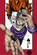 Hisoka Hunter X Hunter Fanart Metal Posters | Premium, Waterproof & Magnet-Mounted Art