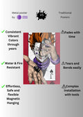 Hisoka Hunter X Hunter Fanart Metal Posters | Premium, Waterproof & Magnet-Mounted Art