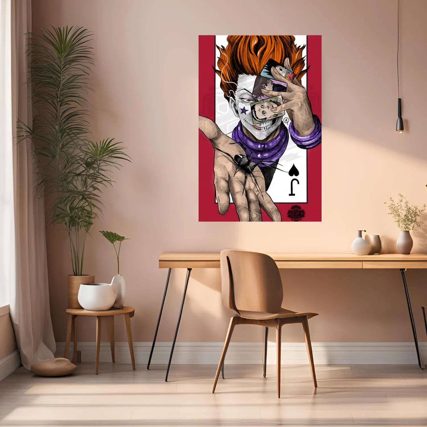 Hisoka Hunter X Hunter Fanart Metal Posters | Premium, Waterproof & Magnet-Mounted Art