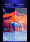 Horse in desert Modern Artistic Metal Wall Posters | Premium, Waterproof & Magnet-Mounted Art