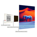 Horse in desert Modern Artistic Metal Wall Posters | Premium, Waterproof & Magnet-Mounted Art