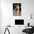 Husky Dog with Scarf Metal Wall Posters | Premium, Waterproof & Magnet-Mounted Art