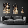 Husky Dog with Scarf Metal Wall Posters | Premium, Waterproof & Magnet-Mounted Art
